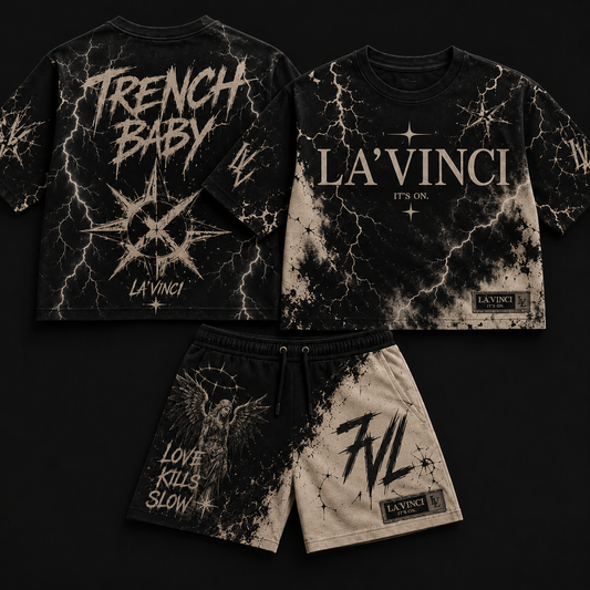 TRENCH BABY  BLACK TEE
